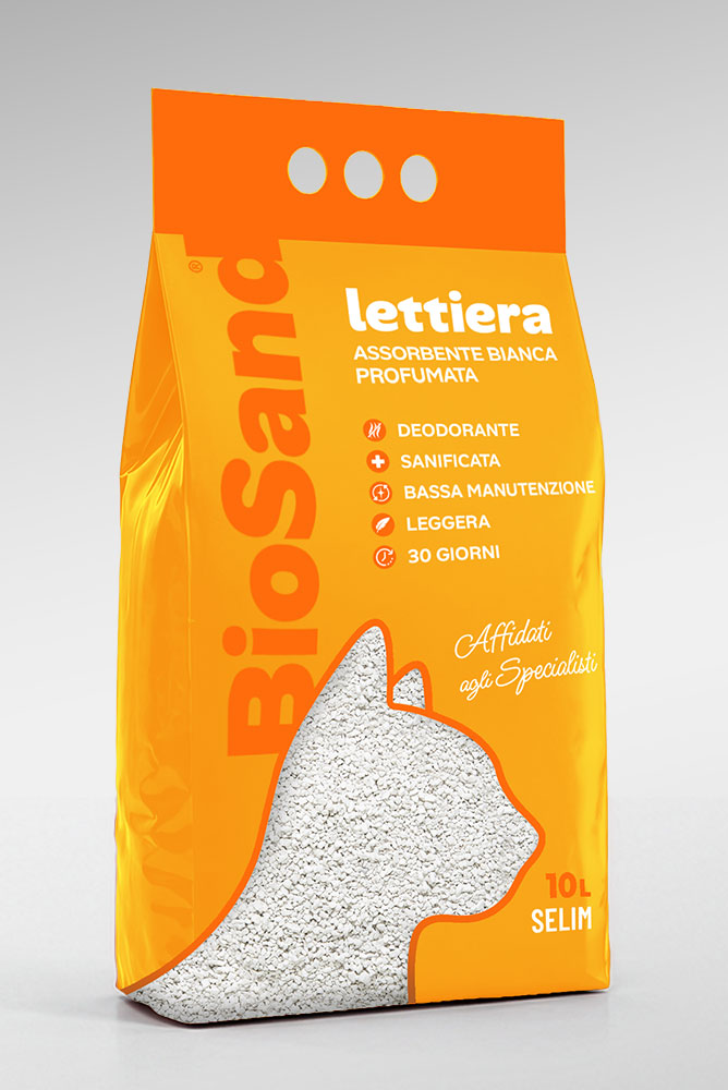Scented white absorbent cat litter