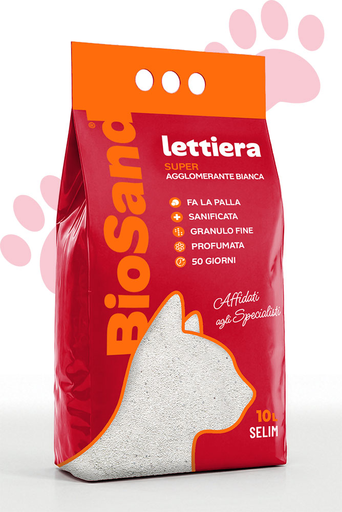 Lettiera super agglomerante bianca